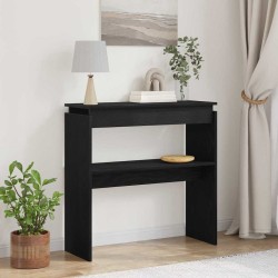 Table console Chêne noir 80 x 30 x 80 cm Bois d'ingénierie 581642581642
