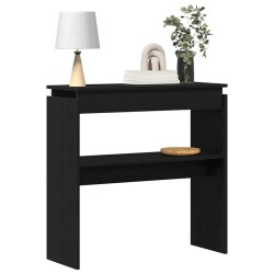 Table console Chêne noir 80 x 30 x 80 cm Bois d'ingénierie 581642581642