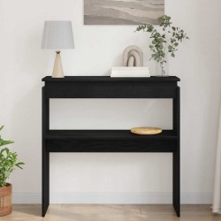 Table console Chêne noir 80 x 30 x 80 cm Bois d'ingénierie 581642581642