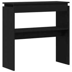 Table console Chêne noir 80 x 30 x 80 cm Bois d'ingénierie 581642581642