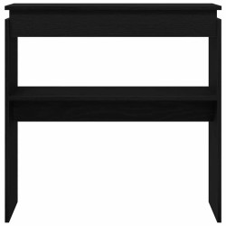 Table console Chêne noir 80 x 30 x 80 cm Bois d'ingénierie 581642581642