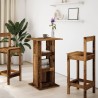 Table de bar avec rangement vieux bois bois d’ingénierie 581647581647