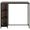 Table de bar avec rangement Marron 120x60x110 cm Résine tressée 581649581649