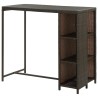Table de bar avec rangement Marron 120x60x110 cm Résine tressée 581649581649