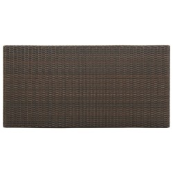 Table de bar avec rangement Marron 120x60x110 cm Résine tressée 581649581649