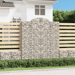 Paniers à gabions arqués 4 pcs 200x50x220/240 cm Fer galvanisé 581650581650
