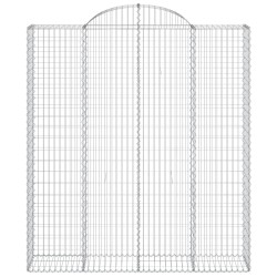 Paniers à gabions arqués 4 pcs 200x50x220/240 cm Fer galvanisé 581650581650