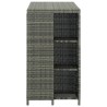 Table de bar avec rangement Gris 120x60x110 cm Résine tressée 581651581651