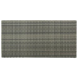 Table de bar avec rangement Gris 120x60x110 cm Résine tressée 581651581651