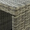 Table de bar avec rangement Gris 120x60x110 cm Résine tressée 581651581651
