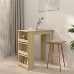 Table de bar avec rangement Chêne sonoma 102x50x103,5 cm 581652581652