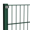 Panneau de clôture avec poteaux en fer 349 x 200 cm Vert 581653581653