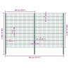 Panneau de clôture avec poteaux en fer 349 x 200 cm Vert 581653581653