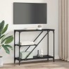 Table console Chêne noir 88,5 x 30 x 75 cm Bois d'ingénierie 581660581660