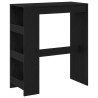 Table de bar avec étagères en chêne noir 90x40x103,5 cm bois d'ingénierie 581675581675