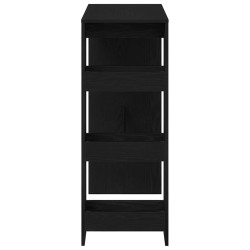 Table de bar avec étagères en chêne noir 90x40x103,5 cm bois d'ingénierie 581675581675