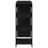 Table de bar avec étagères en chêne noir 90x40x103,5 cm bois d'ingénierie 581675581675