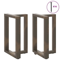 Pieds de table à manger en T, 2 pièces, noir, 60 x 35 x (72-73) cm, acier 581676581676
