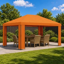 Pavillon 4 × 3 m Orange Polyester et Acier 190 gsm 581677581677