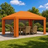 Pavillon 4 × 3 m Orange Polyester et Acier 190 gsm 581677581677