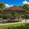 Pavillon 3 x 3 m Marron Polyester et Acier 190 gsm 581678581678