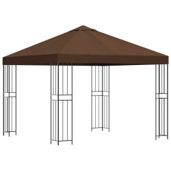 Pavillon 3 x 3 m Marron Polyester et Acier 190 gsm 581678581678