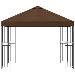 Pavillon 3 x 3 m Marron Polyester et Acier 190 gsm 581678581678
