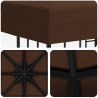 Pavillon 3 x 3 m Marron Polyester et Acier 190 gsm 581678581678