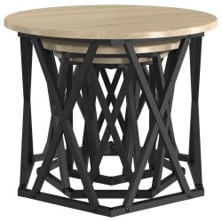 Table d'appoint empilable 3 pcs Chêne Sonoma 581680581680