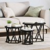 Table d'appoint empilable 3 pcs Chêne noir 581702581702