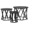 Table d'appoint empilable 3 pcs Chêne noir 581702581702