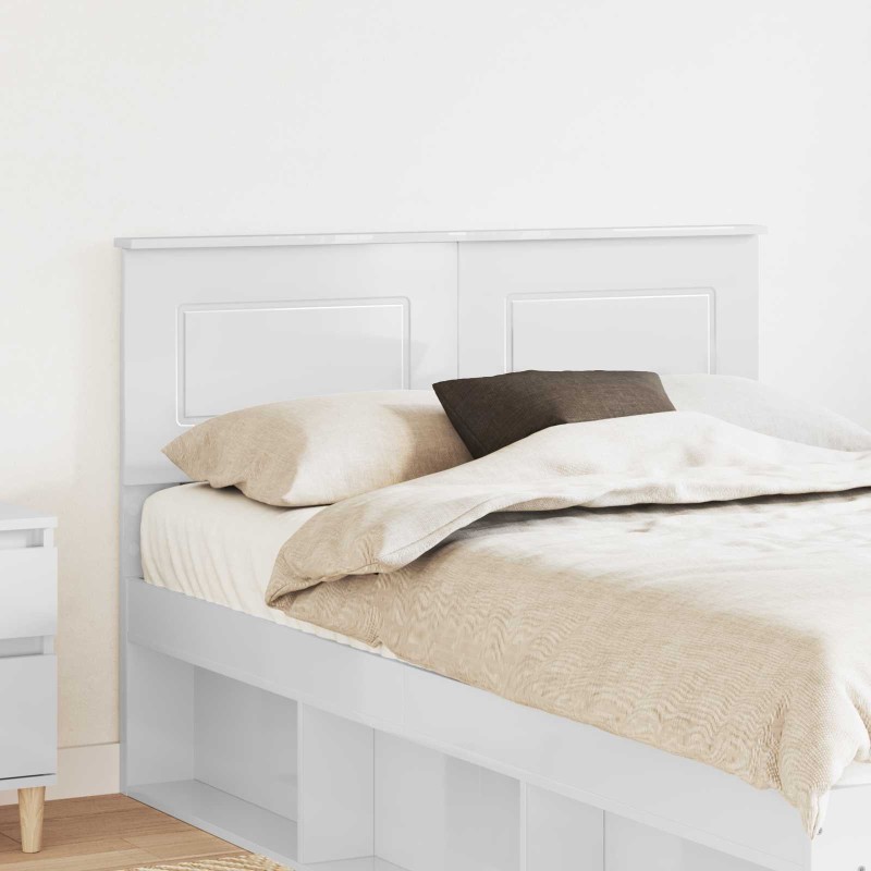 Tête de lit Blanc Brillant Bois d'ingénierie 581706581706