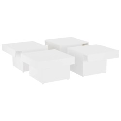 Table basse blanc 90x90x28 cm bois d'ingénierie 581709581709