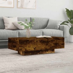 Table basse chêne fumé 100x49,5x31 cm bois d'ingénierie 581714581714