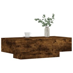 Table basse chêne fumé 100x49,5x31 cm bois d'ingénierie 581714581714