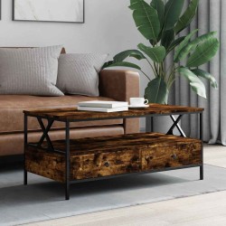 Table basse chêne fumé 100x51x45 cm bois d'ingénierie 581715581715