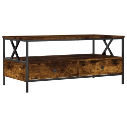 Table basse chêne fumé 100x51x45 cm bois d'ingénierie 581715581715