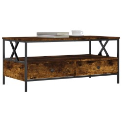 Table basse chêne fumé 100x51x45 cm bois d'ingénierie 581715581715