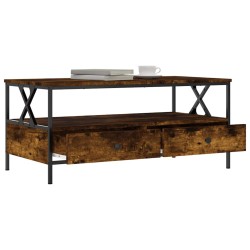 Table basse chêne fumé 100x51x45 cm bois d'ingénierie 581715581715