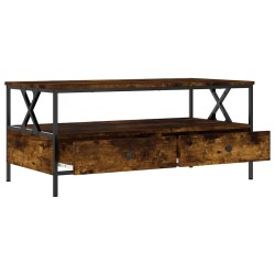 Table basse chêne fumé 100x51x45 cm bois d'ingénierie 581715581715