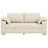 Sofa 2 places Beige 180 cm Tissu en lin mélangé 581716581716