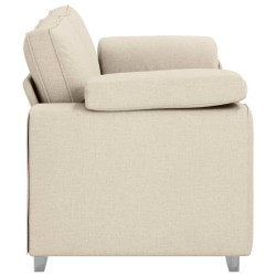 Sofa 2 places Beige 180 cm Tissu en lin mélangé 581716581716