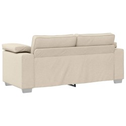 Sofa 2 places Beige 180 cm Tissu en lin mélangé 581716581716