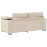 Sofa 2 places Beige 180 cm Tissu en lin mélangé 581716581716