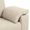 Sofa 2 places Beige 180 cm Tissu en lin mélangé 581716581716