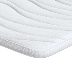 Surmatelas Blanc 200 x 200 cm Tissu en Tricot 581726581726