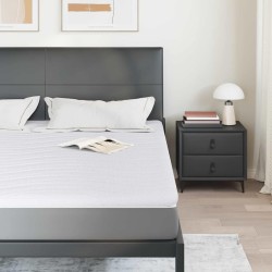 Surmatelas Blanc 200 x 200 cm Tissu en Tricot 581726581726