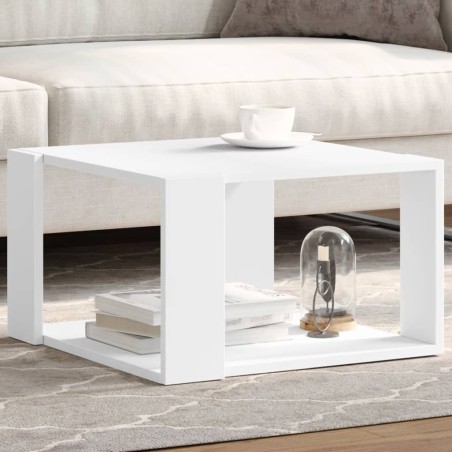 Table basse blanche 51,5 x 51,5 x 30 cm Bois d'ingénierie 581737581737