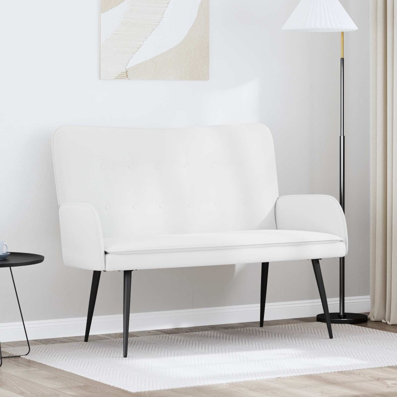 Sofa 2 places Blanc 115 x 61 x 87 cm Tissu 581738581738