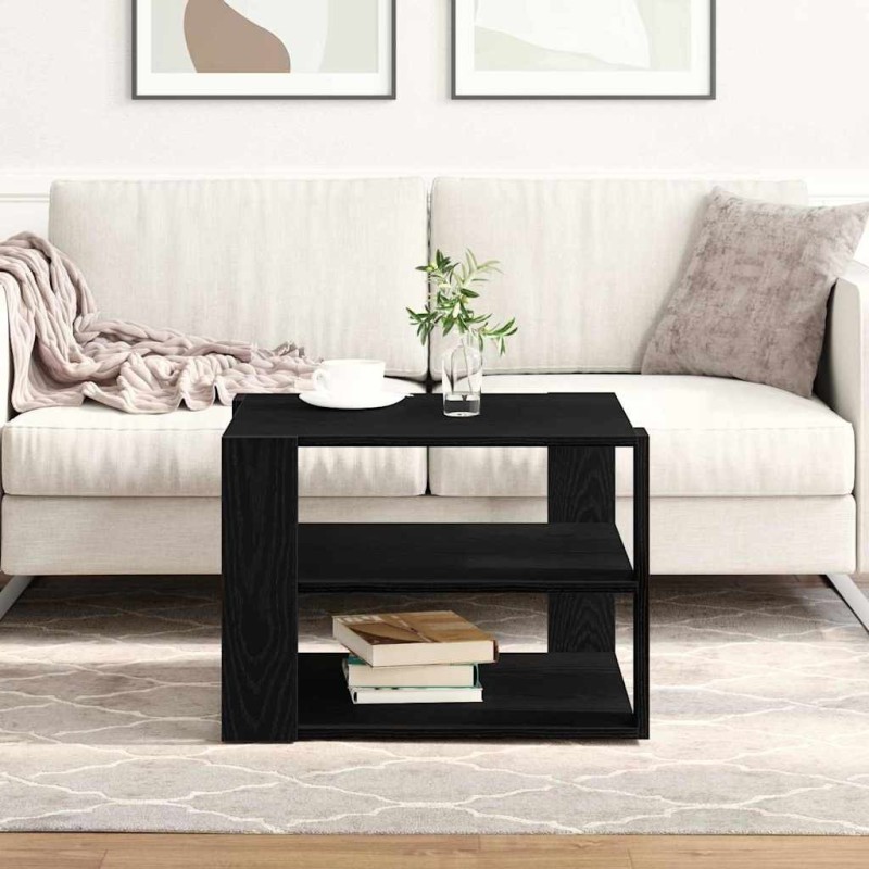 Table basse Chêne Noir 58 x 58 x 40 cm Bois d’ingénierie 581742581742